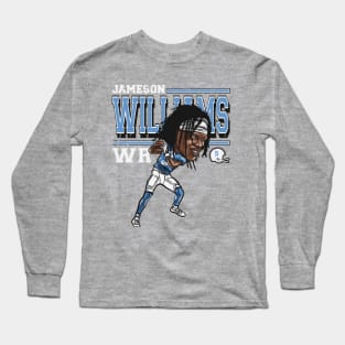 Jameson Williams Detroit Cartoon Long Sleeve T-Shirt